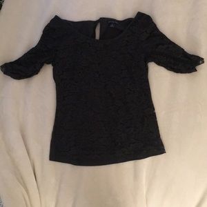 lace charcoal shirt